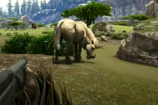 Un unicornio del videojuego Ark: Survival Evolved